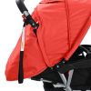 Babakocsik, vidaXL acél piros és fekete tandem babakocsi