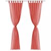 Függönyök és sötétítőfüggönyök, vidaXL 2 db piros voile függöny 140 x 175 cm