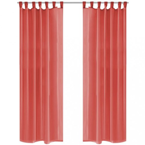 Függönyök és sötétítőfüggönyök, vidaXL 2 db piros függöny 140 x 245 cm