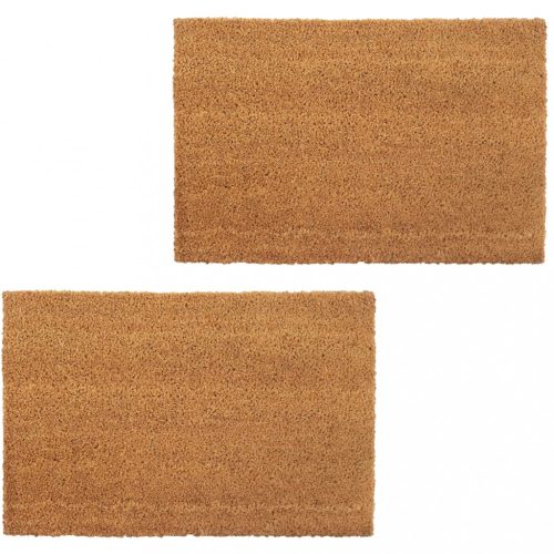Lábtörlők, vidaXL 2 db természetes színű kókuszrost lábtörlő 17 mm 50 x 80 cm
