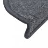 Lépcsőszőnyeg, vidaXL 15 darab sötétszürke lépcsőszőnyeg 56 x 17 x 3 cm