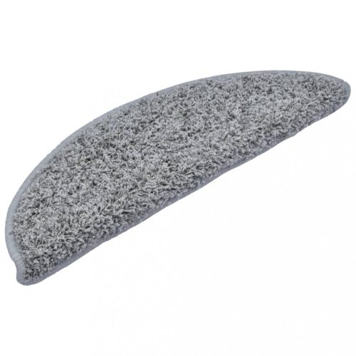 Lépcsőszőnyeg, vidaXL 15 db szürke lépcsőszőnyeg 56 x 17 x 3 cm