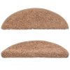 Lépcsőszőnyeg, vidaXL 15 db bézs lépcsőszőnyeg 56 x 17 x 3 cm