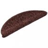 Lépcsőszőnyeg, vidaXL 15 db barna lépcsőszőnyeg 56 x 17 x 3 cm