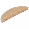 Lépcsőszőnyeg, vidaXL 15 db krémszínű lépcsőszőnyeg 56 x 17 x 3 cm