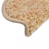 Lépcsőszőnyeg, vidaXL 15 db krémszínű lépcsőszőnyeg 56 x 17 x 3 cm