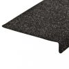 Lépcsőszőnyeg, vidaXL 15 db tűvel lyuggatott fekete szövet lépcsőszőnyeg 65x21x4 cm