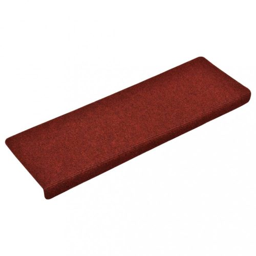 Lépcsőszőnyeg, vidaXL 15 db tűvel lyuggatott piros szövet lépcsőszőnyeg 65x21x4 cm