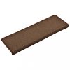 Lépcsőszőnyeg, vidaXL 15 db barna lépcsőszőnyeg 65x21x4 cm