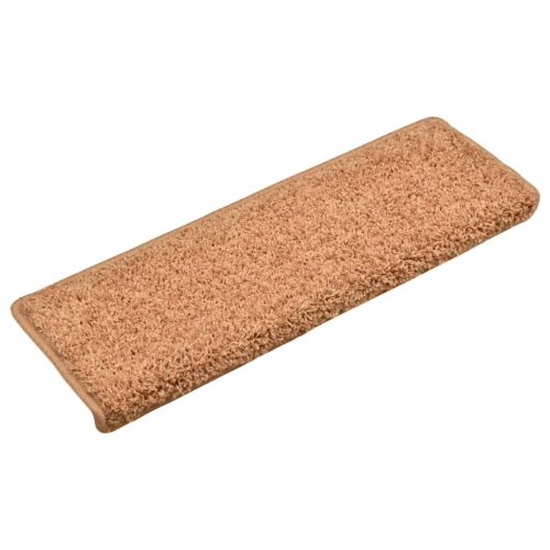 Lépcsőszőnyeg, vidaXL 15 db barna lépcsőszőnyeg 65x21x4 cm