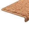 Lépcsőszőnyeg, vidaXL 15 db barna lépcsőszőnyeg 65x21x4 cm