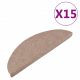 Lépcsőszőnyeg, vidaXL 15 db bézs öntapadó lépcsőszőnyeg 65x22,5x3,5 cm