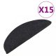 Lépcsőszőnyeg, vidaXL 15 db antracitszürke öntapadó lépcsőszőnyeg 65x22,5x3,5 cm