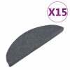 Lépcsőszőnyeg, vidaXL 15 db szürke öntapadó lépcsőszőnyeg 65x22,5x3,5 cm