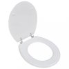 WC és bidé ülőkék, vidaXL egyszerű tervezésű fehér MDF WC-ülőke