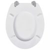WC és bidé ülőkék, vidaXL egyszerű tervezésű fehér MDF WC-ülőke