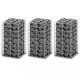 Kerítéspanelek, vidaXL 3 db gabion kosár horganyzott drótból 25 x 25 x 50 cm