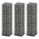 Kerítéspanelek, vidaXL 3 db gabion kosár horganyzott drótból 25 x 25 x 100 cm