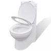 WC-k, vidaXL fehér kerámia fürdőszobai sarok WC