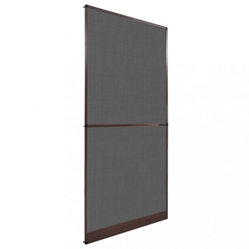 Bejárati ajtók, vidaXL barna zsanéros ajtó szúnyogháló 100 x 215 cm