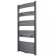 Fűtőradiátorok, Szürke fürdőszobai íves törölközőtartó központi fűtéssel 600x1424 mm