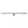 Lefolyók, vidaXL hullámos rozsdamentes acél zuhany lefolyóvezeték 1030 x 140 mm
