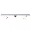 Lefolyók, vidaXL hullámos rozsdamentes acél zuhany lefolyóvezeték 1030 x 140 mm