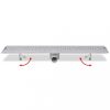 Lefolyók, vidaXL pöttyös rozsdamentes acél zuhany lefolyóvezeték 830 x 140 mm