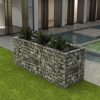 Virágcserepek és kaspók, vidaXL acél gabion magaságyás 270 x 90 x 100 cm