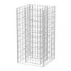 Virágcserepek és kaspók, vidaXL acél gabion magaságyás 50 x 50 x 100 cm