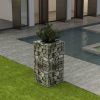 Virágcserepek és kaspók, vidaXL acél gabion magaságyás 50 x 50 x 100 cm