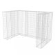 Szeméttároló tartók, vidaXL acél gabion 2 db gurulós kukához 180 x 100 x 120 cm