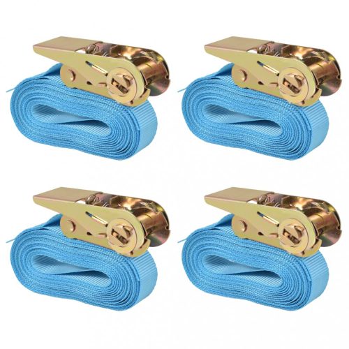 Rögzítőpántok és spaniferek, vidaXL 4 db kék racsnis spanifer 0,8 tonna 6 m x 25 mm