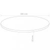 Asztallapok, vidaXL kerek MDF asztallap 500 x 18 mm