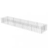 Virágcserepek és kaspók, vidaXL horganyzott acél gabion magaságyás 450 x 90 x 50 cm