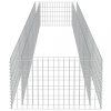 Virágcserepek és kaspók, vidaXL horganyzott acél gabion magaságyás 450 x 90 x 50 cm
