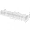 Virágcserepek és kaspók, vidaXL horganyzott acél gabion magaságyás 450 x 90 x 50 cm