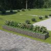 Virágcserepek és kaspók, vidaXL horganyzott acél gabion magaságyás 540 x 90 x 50 cm