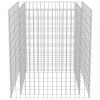 Virágcserepek és kaspók, vidaXL horganyzott acél gabion magaságyás 90 x 90 x 100 cm