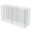 Virágcserepek és kaspók, vidaXL horganyzott acél gabion magaságyás 180 x 50 x 100 cm