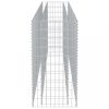 Virágcserepek és kaspók, vidaXL horganyzott acél gabion magaságyás 360 x 50 x 100 cm