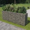 Virágcserepek és kaspók, vidaXL horganyzott acél gabion magaságyás 270 x 50 x 100 cm