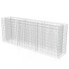 Virágcserepek és kaspók, vidaXL horganyzott acél gabion magaságyás 270 x 50 x 100 cm