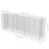 Virágcserepek és kaspók, vidaXL horganyzott acél gabion magaságyás 270 x 50 x 100 cm