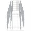 Virágcserepek és kaspók, vidaXL horganyzott acél gabion magaságyás 270 x 50 x 50 cm