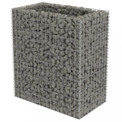 Virágcserepek és kaspók, vidaXL horganyzott acél gabion magaságyás 90 x 50 x 100 cm