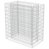 Virágcserepek és kaspók, vidaXL horganyzott acél gabion magaságyás 90 x 50 x 100 cm