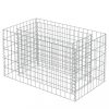 Virágcserepek és kaspók, vidaXL horganyzott acél gabion magaságyás 90 x 50 x 50 cm