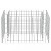 Virágcserepek és kaspók, vidaXL horganyzott acél gabion magaságyás 90 x 50 x 50 cm