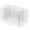 Virágcserepek és kaspók, vidaXL horganyzott acél gabion magaságyás 90 x 50 x 50 cm